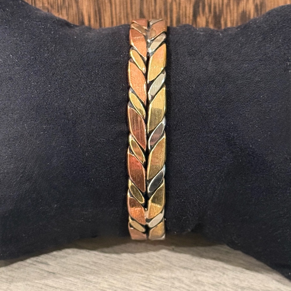 Copper & Sterling silver Tahe cuff